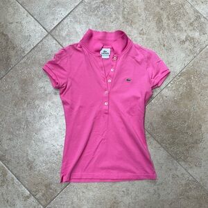 COPY - LACOSTE pink polo